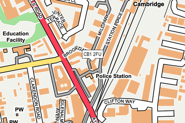 CB1 2FU map - OS OpenMap – Local (Ordnance Survey) CB1 2FU map - OS OpenMap – Local (Ordnance Survey)