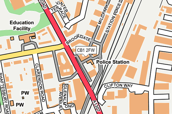 CB1 2FW map - OS OpenMap – Local (Ordnance Survey) CB1 2FW map - OS OpenMap – Local (Ordnance Survey)