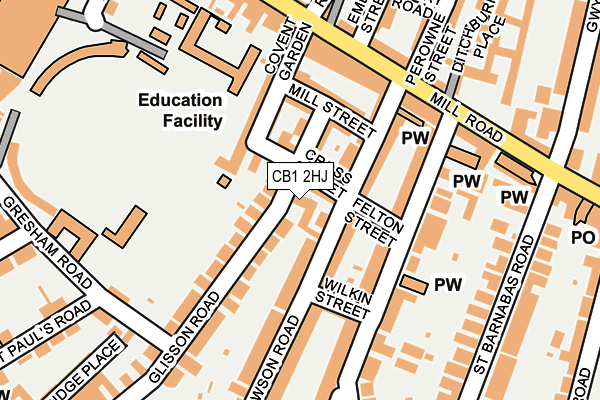 CB1 2HJ map - OS OpenMap – Local (Ordnance Survey) CB1 2HJ map - OS OpenMap – Local (Ordnance Survey)