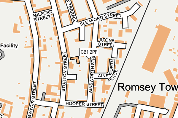 CB1 2PF map - OS OpenMap – Local (Ordnance Survey) CB1 2PF map - OS OpenMap – Local (Ordnance Survey)