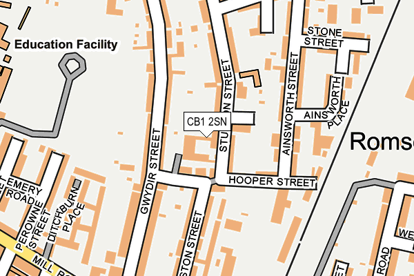 CB1 2SN map - OS OpenMap – Local (Ordnance Survey) CB1 2SN map - OS OpenMap – Local (Ordnance Survey)