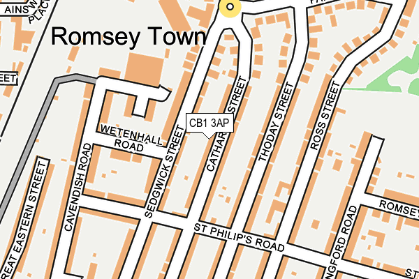 CB1 3AP map - OS OpenMap – Local (Ordnance Survey) CB1 3AP map - OS OpenMap – Local (Ordnance Survey)