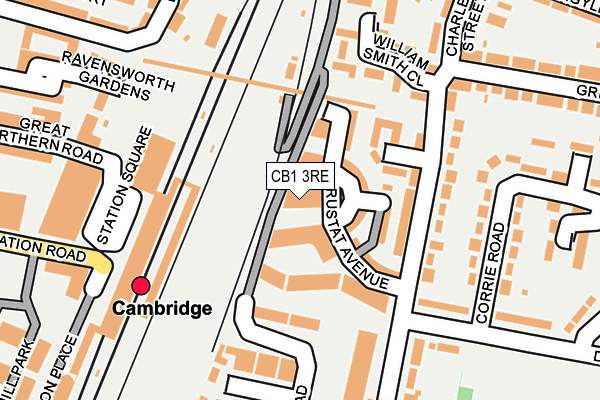 CB1 3RE map - OS OpenMap – Local (Ordnance Survey)