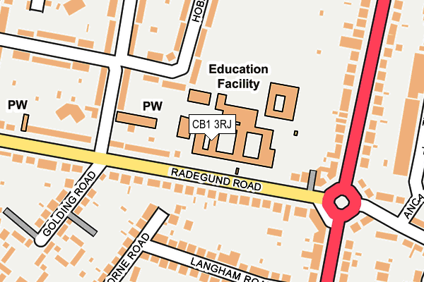 CB1 3RJ map - OS OpenMap – Local (Ordnance Survey) CB1 3RJ map - OS OpenMap – Local (Ordnance Survey)