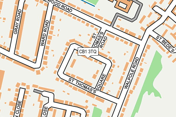 CB1 3TQ map - OS OpenMap – Local (Ordnance Survey) CB1 3TQ map - OS OpenMap – Local (Ordnance Survey)