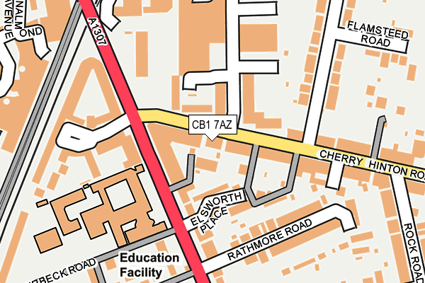 CB1 7AZ map - OS OpenMap – Local (Ordnance Survey) CB1 7AZ map - OS OpenMap – Local (Ordnance Survey)