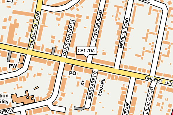 CB1 7DA map - OS OpenMap – Local (Ordnance Survey) CB1 7DA map - OS OpenMap – Local (Ordnance Survey)