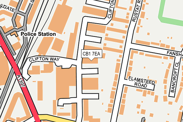 CB1 7EA map - OS OpenMap – Local (Ordnance Survey) CB1 7EA map - OS OpenMap – Local (Ordnance Survey)
