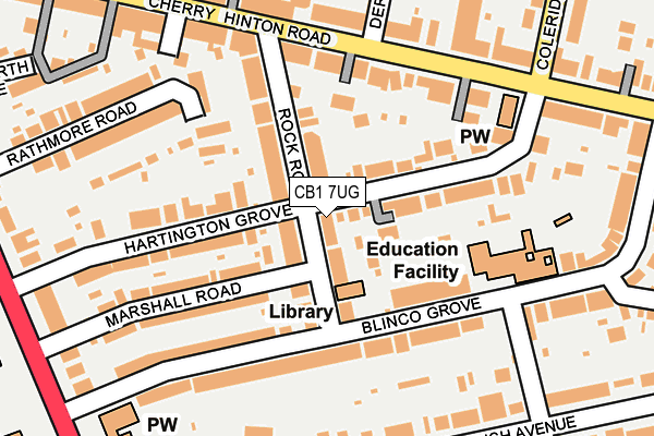 CB1 7UG map - OS OpenMap – Local (Ordnance Survey) CB1 7UG map - OS OpenMap – Local (Ordnance Survey)