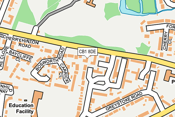 CB1 8DE map - OS OpenMap – Local (Ordnance Survey) CB1 8DE map - OS OpenMap – Local (Ordnance Survey)