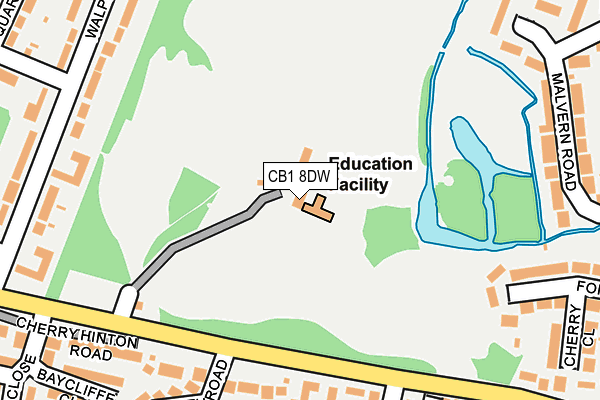 CB1 8DW map - OS OpenMap – Local (Ordnance Survey)