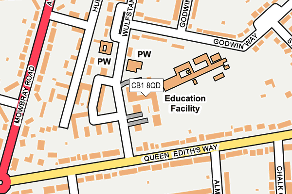 CB1 8QD map - OS OpenMap – Local (Ordnance Survey) CB1 8QD map - OS OpenMap – Local (Ordnance Survey)