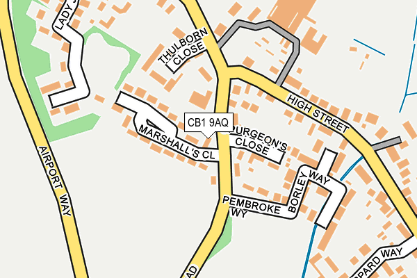 CB1 9AQ map - OS OpenMap – Local (Ordnance Survey) CB1 9AQ map - OS OpenMap – Local (Ordnance Survey)