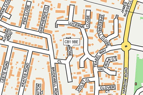 CB1 9BE map - OS OpenMap – Local (Ordnance Survey) CB1 9BE map - OS OpenMap – Local (Ordnance Survey)