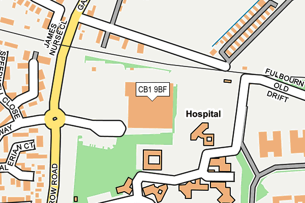 CB1 9BF map - OS OpenMap – Local (Ordnance Survey) CB1 9BF map - OS OpenMap – Local (Ordnance Survey)