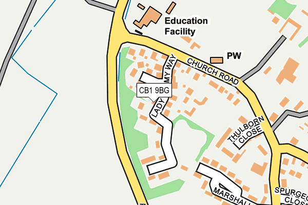 CB1 9BG map - OS OpenMap – Local (Ordnance Survey) CB1 9BG map - OS OpenMap – Local (Ordnance Survey)