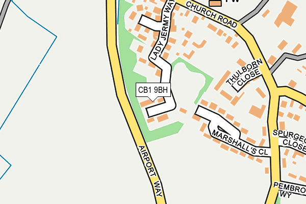 CB1 9BH map - OS OpenMap – Local (Ordnance Survey) CB1 9BH map - OS OpenMap – Local (Ordnance Survey)