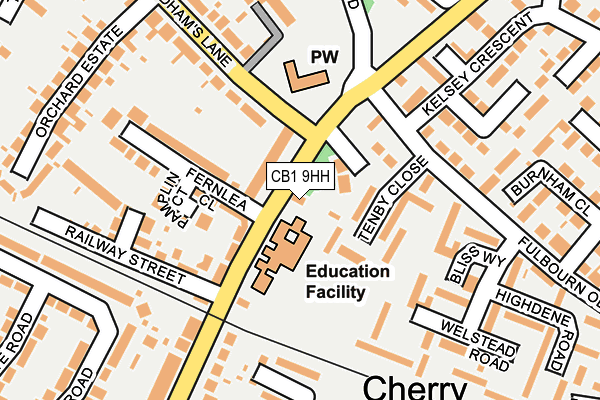 CB1 9HH map - OS OpenMap – Local (Ordnance Survey) CB1 9HH map - OS OpenMap – Local (Ordnance Survey)