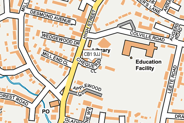 CB1 9JJ map - OS OpenMap – Local (Ordnance Survey) CB1 9JJ map - OS OpenMap – Local (Ordnance Survey)