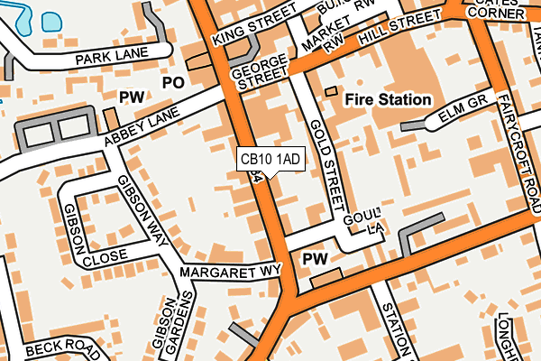 CB10 1AD map - OS OpenMap – Local (Ordnance Survey) CB10 1AD map - OS OpenMap – Local (Ordnance Survey)
