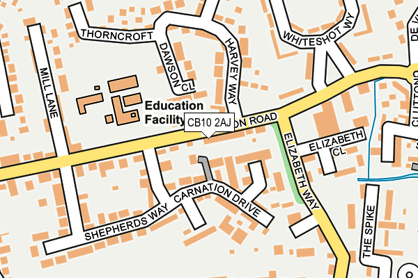 CB10 2AJ map - OS OpenMap – Local (Ordnance Survey) CB10 2AJ map - OS OpenMap – Local (Ordnance Survey)