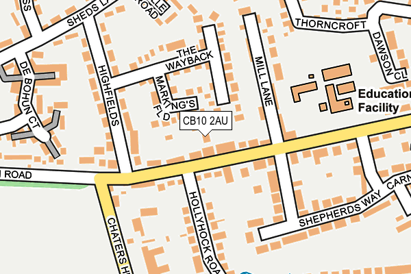 CB10 2AU map - OS OpenMap – Local (Ordnance Survey) CB10 2AU map - OS OpenMap – Local (Ordnance Survey)