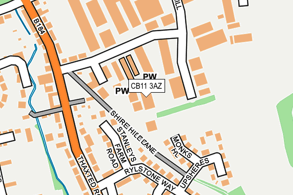 CB11 3AZ map - OS OpenMap – Local (Ordnance Survey) CB11 3AZ map - OS OpenMap – Local (Ordnance Survey)