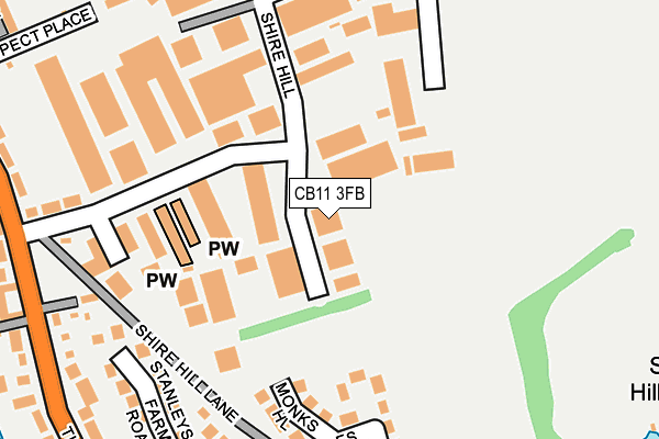 CB11 3FB map - OS OpenMap – Local (Ordnance Survey) CB11 3FB map - OS OpenMap – Local (Ordnance Survey)