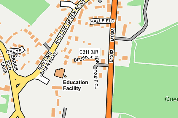 CB11 3JR map - OS OpenMap – Local (Ordnance Survey) CB11 3JR map - OS OpenMap – Local (Ordnance Survey)