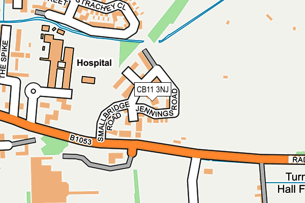 CB11 3NJ map - OS OpenMap – Local (Ordnance Survey) CB11 3NJ map - OS OpenMap – Local (Ordnance Survey)
