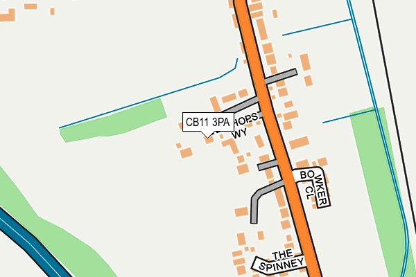 CB11 3PA map - OS OpenMap – Local (Ordnance Survey) CB11 3PA map - OS OpenMap – Local (Ordnance Survey)