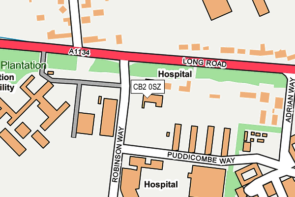 CB2 0SZ map - OS OpenMap – Local (Ordnance Survey) CB2 0SZ map - OS OpenMap – Local (Ordnance Survey)