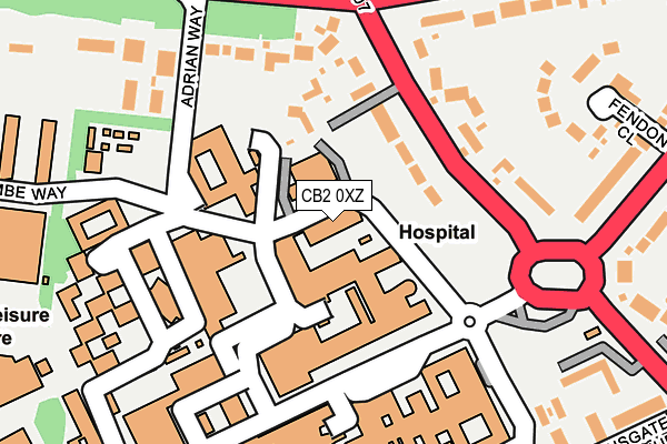 CB2 0XZ map - OS OpenMap – Local (Ordnance Survey) CB2 0XZ map - OS OpenMap – Local (Ordnance Survey)