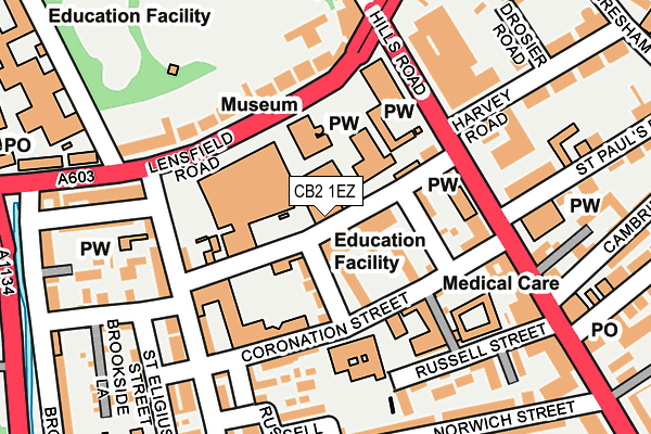 CB2 1EZ map - OS OpenMap – Local (Ordnance Survey) CB2 1EZ map - OS OpenMap – Local (Ordnance Survey)