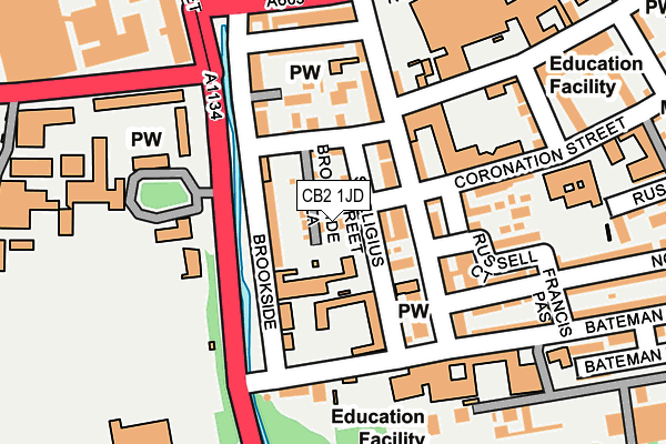 CB2 1JD map - OS OpenMap – Local (Ordnance Survey) CB2 1JD map - OS OpenMap – Local (Ordnance Survey)
