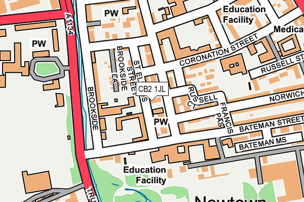 CB2 1JL map - OS OpenMap – Local (Ordnance Survey) CB2 1JL map - OS OpenMap – Local (Ordnance Survey)