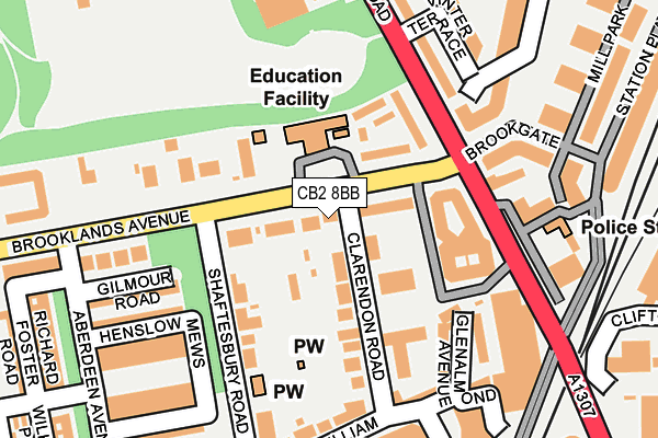 CB2 8BB map - OS OpenMap – Local (Ordnance Survey) CB2 8BB map - OS OpenMap – Local (Ordnance Survey)