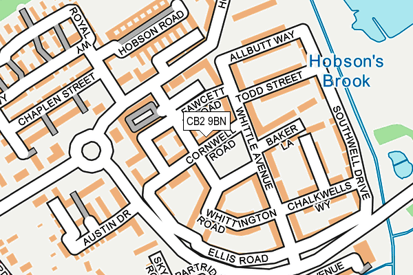 CB2 9BN map - OS OpenMap – Local (Ordnance Survey) CB2 9BN map - OS OpenMap – Local (Ordnance Survey)