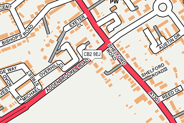 CB2 9EJ map - OS OpenMap – Local (Ordnance Survey) CB2 9EJ map - OS OpenMap – Local (Ordnance Survey)