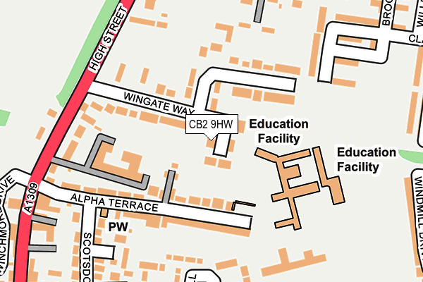 CB2 9HW map - OS OpenMap – Local (Ordnance Survey) CB2 9HW map - OS OpenMap – Local (Ordnance Survey)