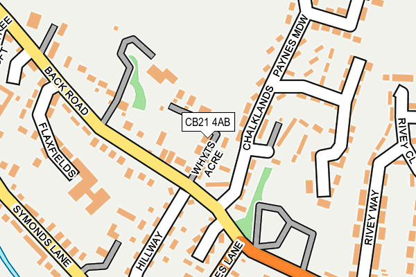 CB21 4AB map - OS OpenMap – Local (Ordnance Survey) CB21 4AB map - OS OpenMap – Local (Ordnance Survey)