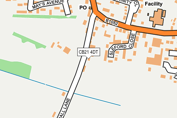 CB21 4DT map - OS OpenMap – Local (Ordnance Survey) CB21 4DT map - OS OpenMap – Local (Ordnance Survey)
