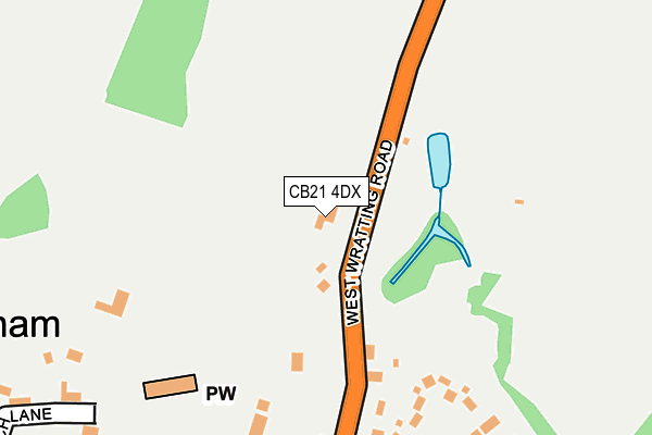 CB21 4DX map - OS OpenMap – Local (Ordnance Survey) CB21 4DX map - OS OpenMap – Local (Ordnance Survey)