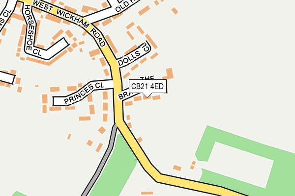 CB21 4ED map - OS OpenMap – Local (Ordnance Survey) CB21 4ED map - OS OpenMap – Local (Ordnance Survey)