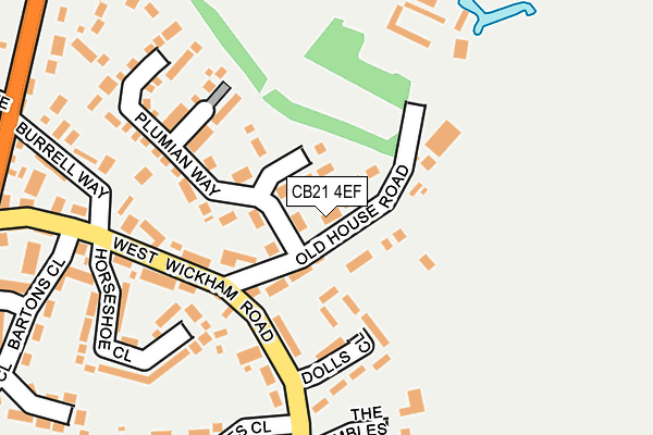 CB21 4EF map - OS OpenMap – Local (Ordnance Survey) CB21 4EF map - OS OpenMap – Local (Ordnance Survey)