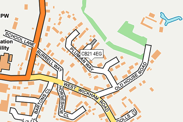 CB21 4EG map - OS OpenMap – Local (Ordnance Survey) CB21 4EG map - OS OpenMap – Local (Ordnance Survey)