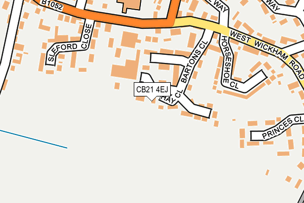 CB21 4EJ map - OS OpenMap – Local (Ordnance Survey) CB21 4EJ map - OS OpenMap – Local (Ordnance Survey)