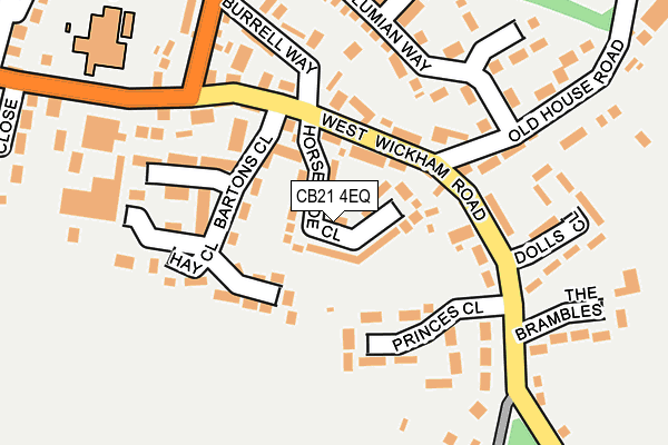 CB21 4EQ map - OS OpenMap – Local (Ordnance Survey) CB21 4EQ map - OS OpenMap – Local (Ordnance Survey)