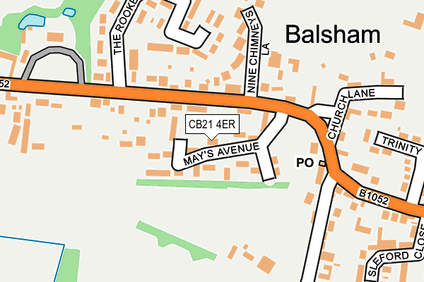 CB21 4ER map - OS OpenMap – Local (Ordnance Survey) CB21 4ER map - OS OpenMap – Local (Ordnance Survey)