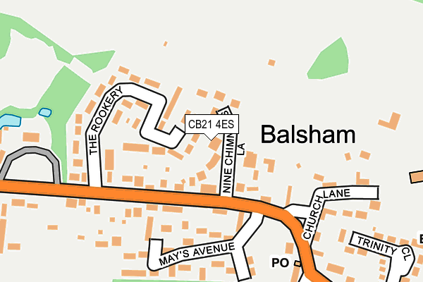 CB21 4ES map - OS OpenMap – Local (Ordnance Survey) CB21 4ES map - OS OpenMap – Local (Ordnance Survey)